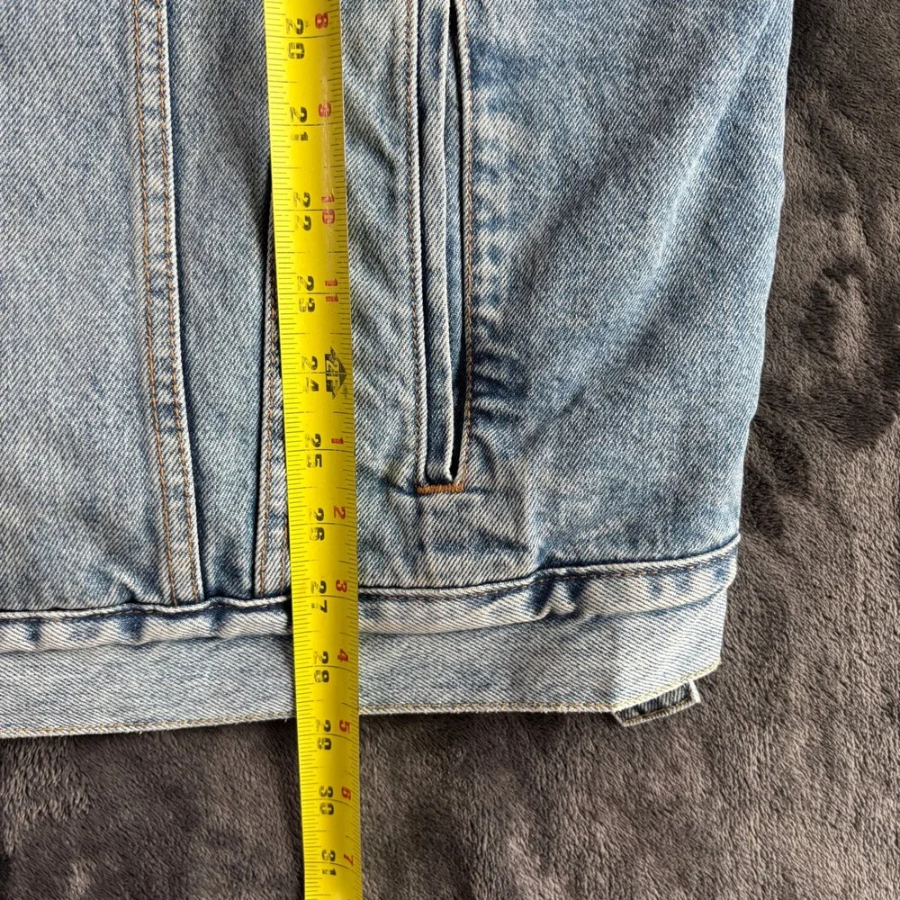 Levi's Mens Trucker Jacket XXL Light Wash Denim Sherpa Lined Type III Coat